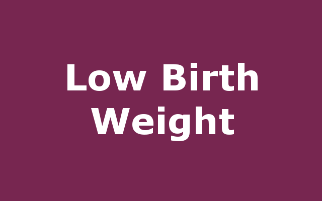 Low Birth Weight report link